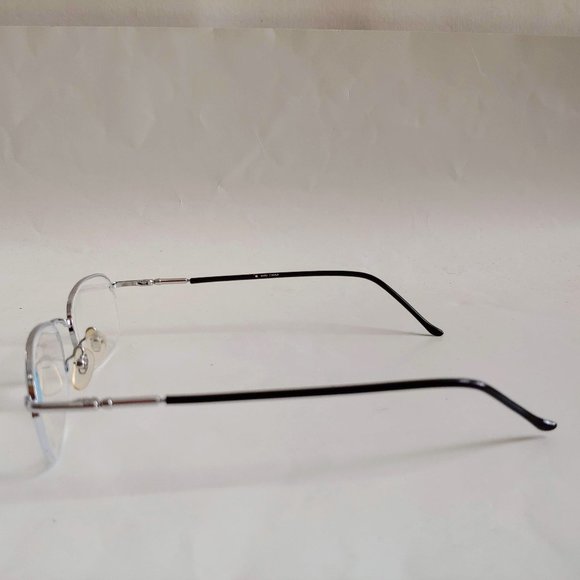 Vintage 90's Rectangle Metal Semi-Rimless Readers - Picture 2 of 4